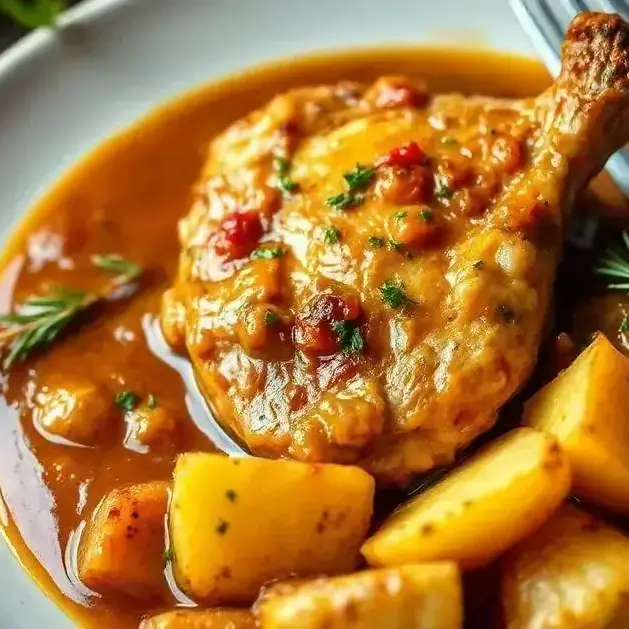 Frango ao molho com batata