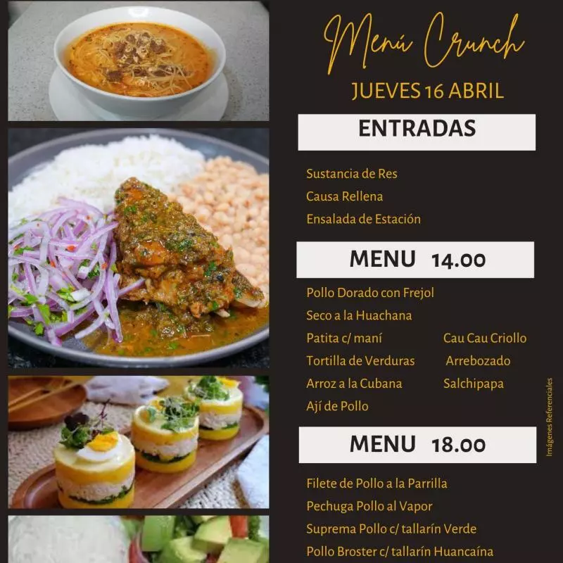 Menú 14.00 soles