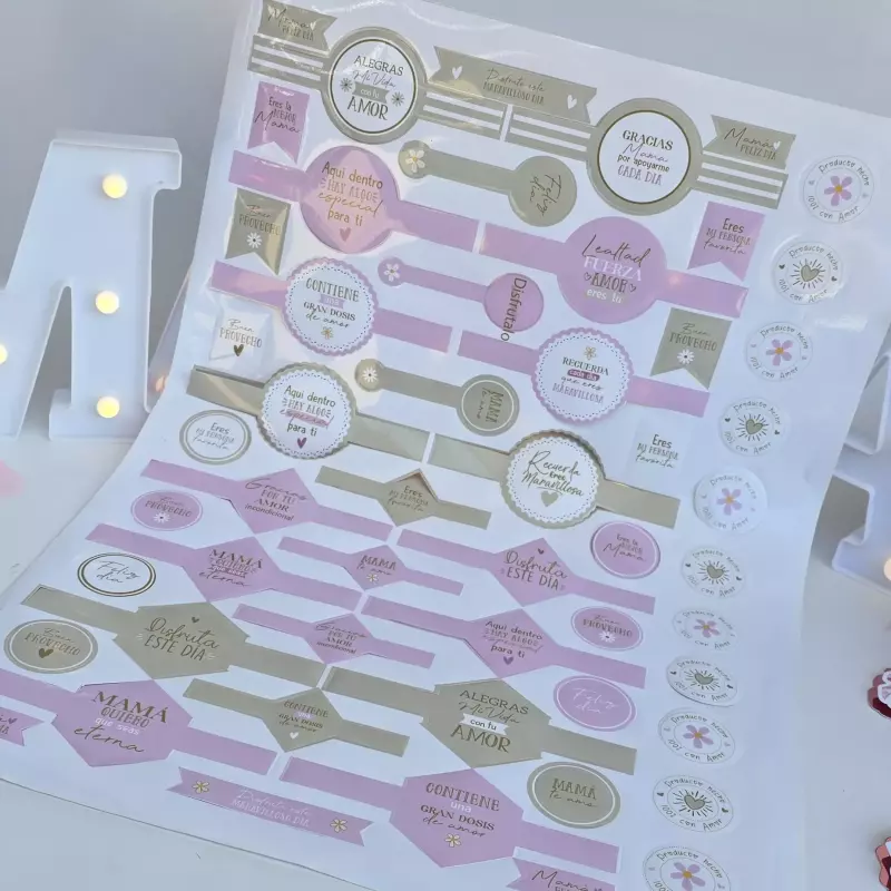 Hoja pretroquelada frascos madre