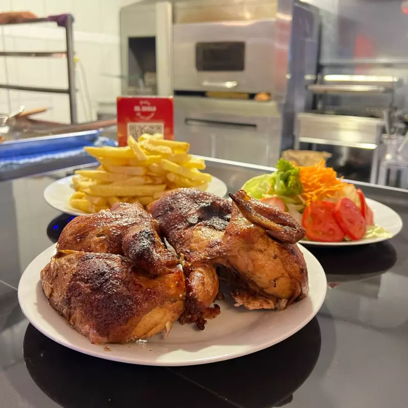 pollo a la leña