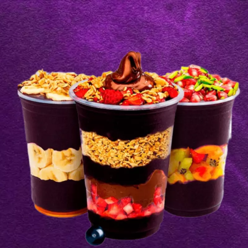 Açaí + salada de fruta 500 Ml