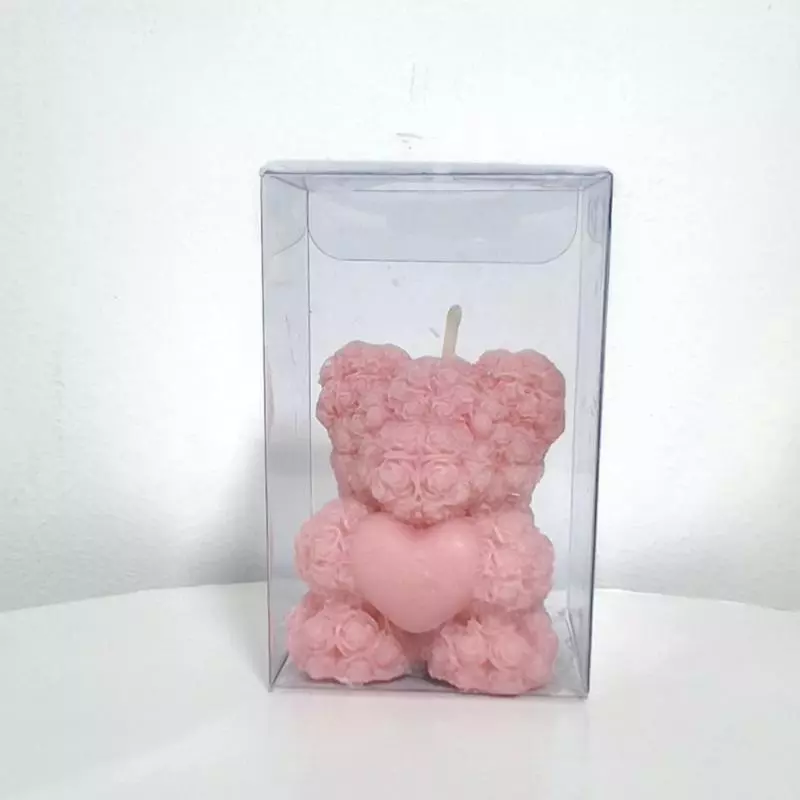 Vela oso aya con caja acetato