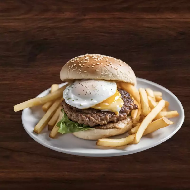 Hamburguesa especial con papas frita