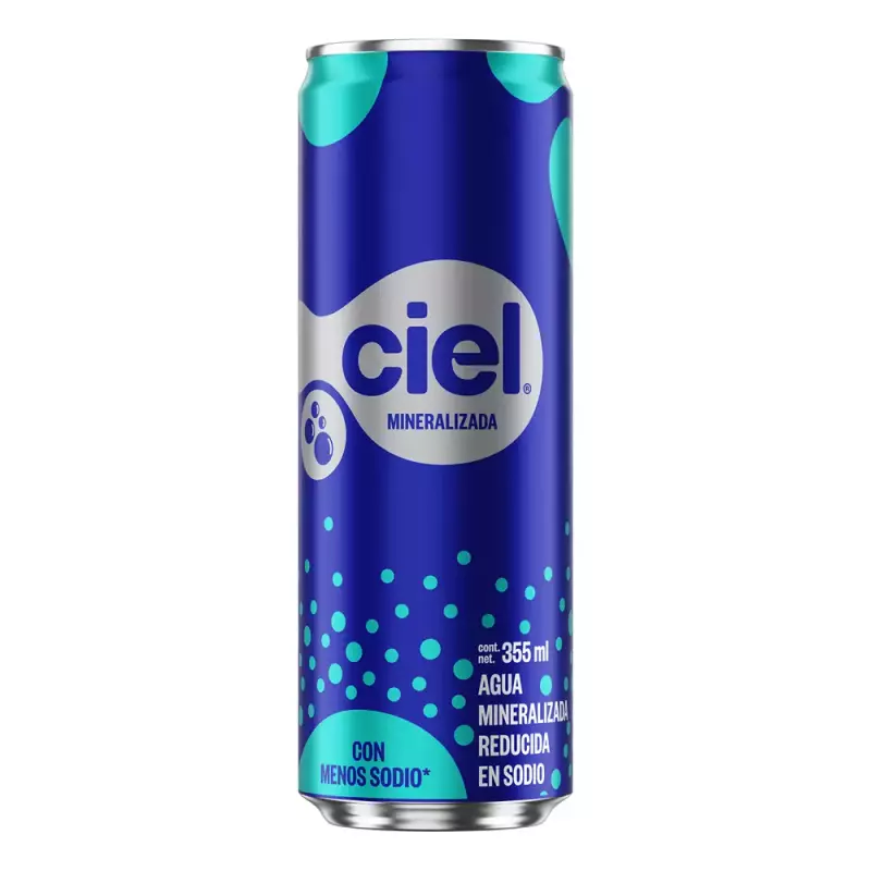 Agua Ciel Mineralizada Lata 355 ml