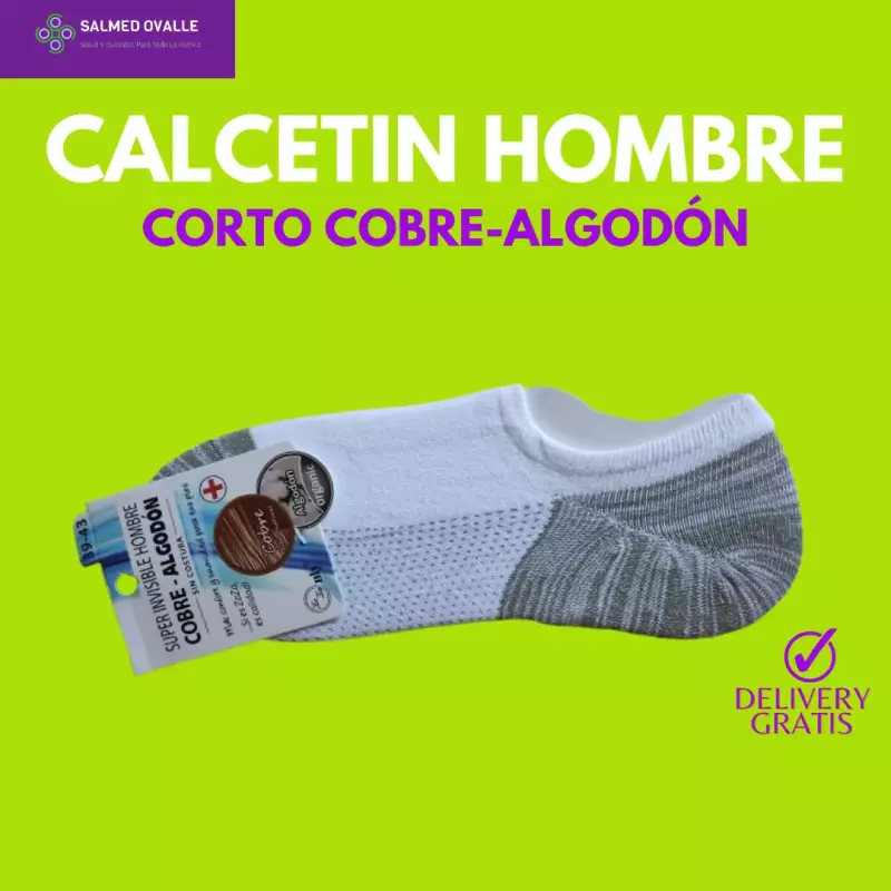 CALCETIN CORTO HOMBRE COBRE ALGODÓN