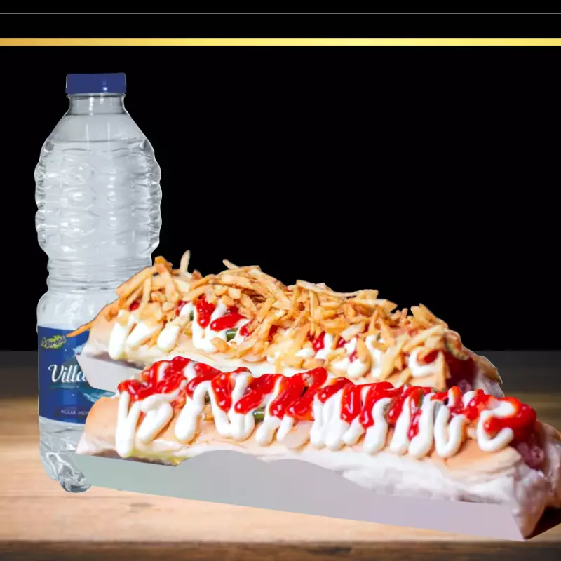 Promo 2 SuperPancho clasicos +1 Agua