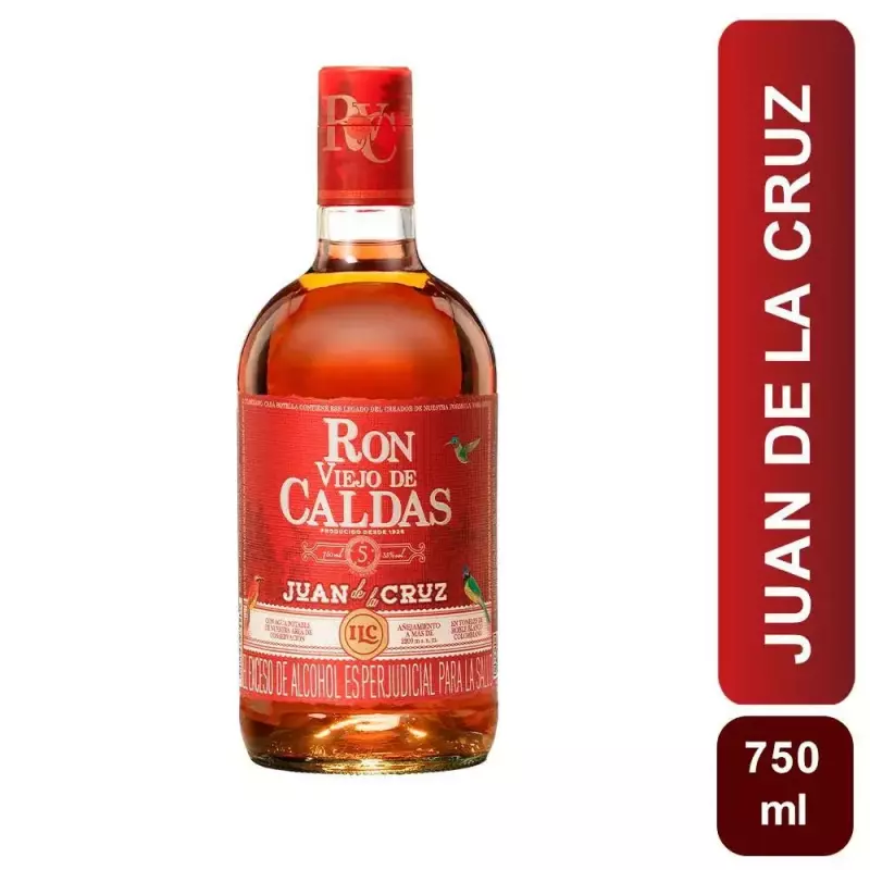 Botella Ron Caldas 5 años