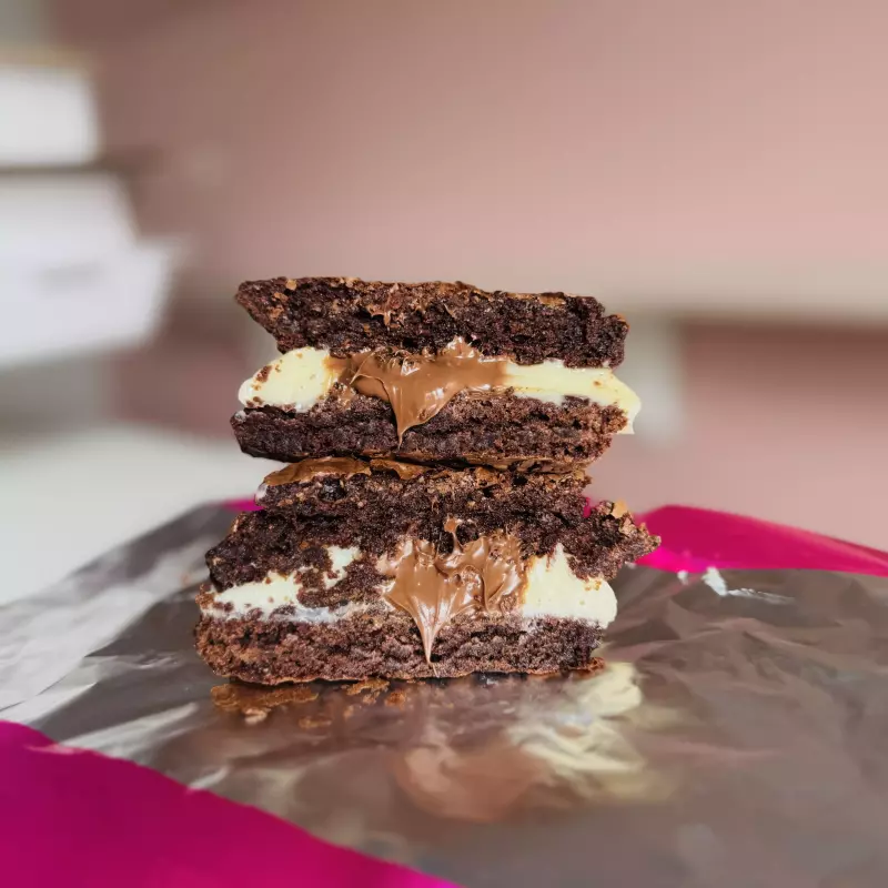 Brownie ninho com nutella