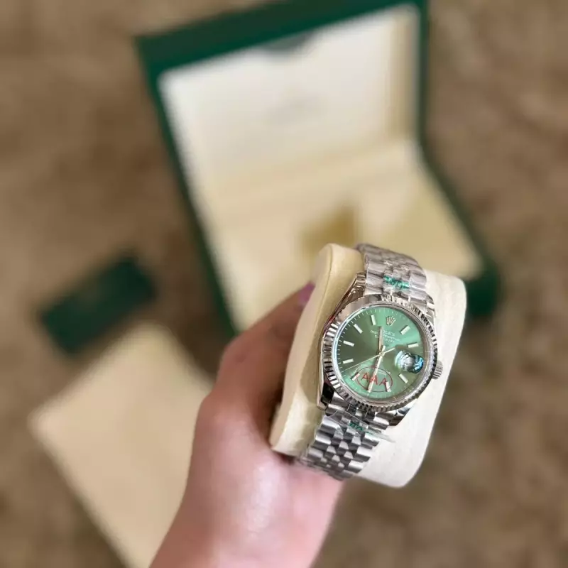 ROLEX SILVER GREEN