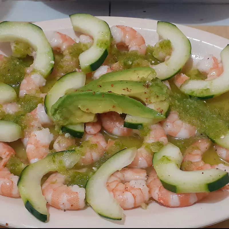 Aguachile camaron cocido