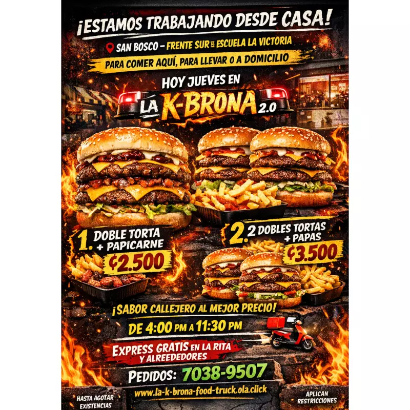 2 HAMBUR. 1 TORTA RES O POLLO PAPAS