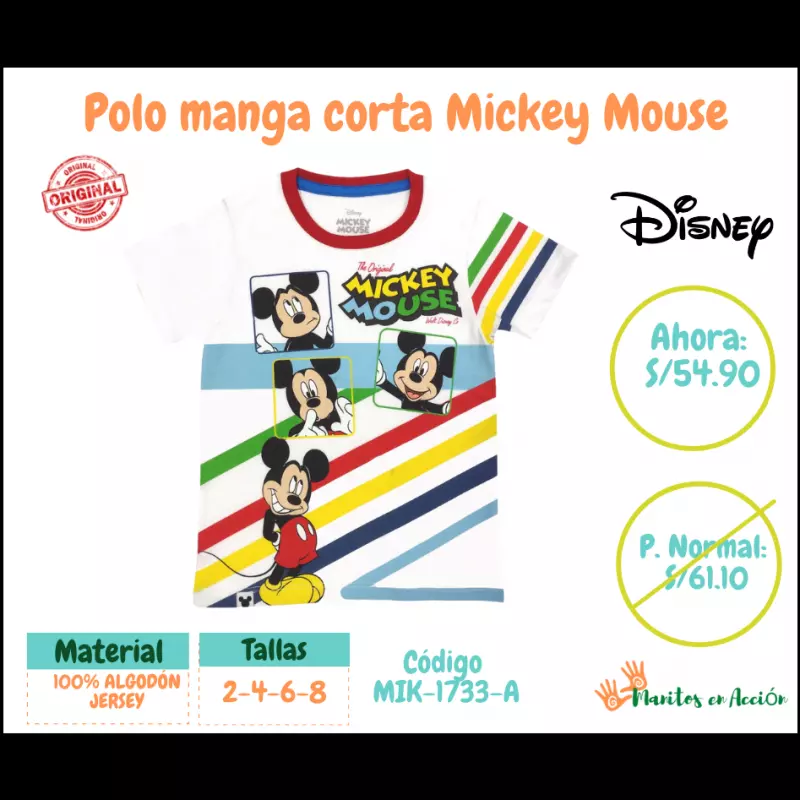 Polo manga corta Mickey mouse