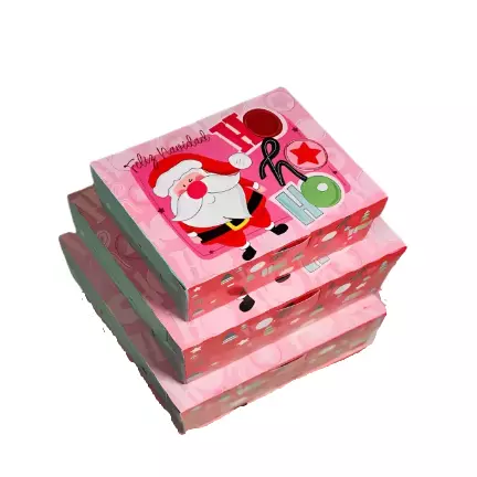 Cajas de dulce navidad rosa