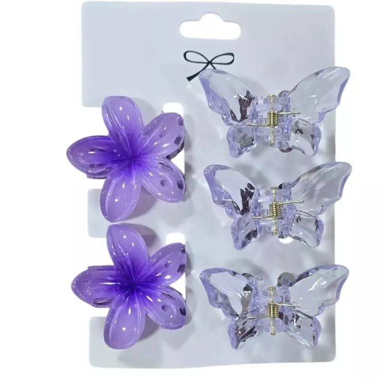 KIT PIRAMHA FLOR/BORBOLETA - roxo