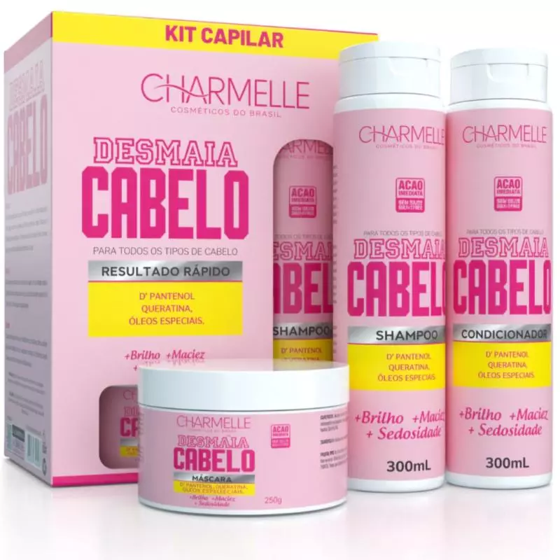 KIT DESMAIA CABELO 3X1 CHARMELLE