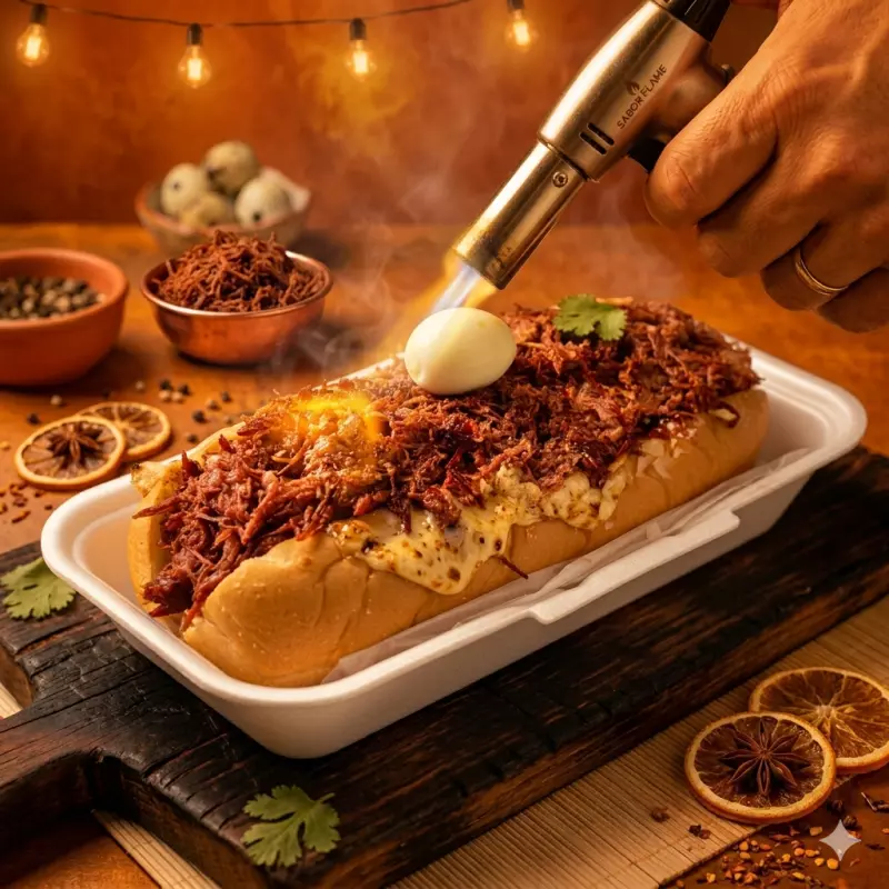 DOG Charque e Queijo no Maçaricado