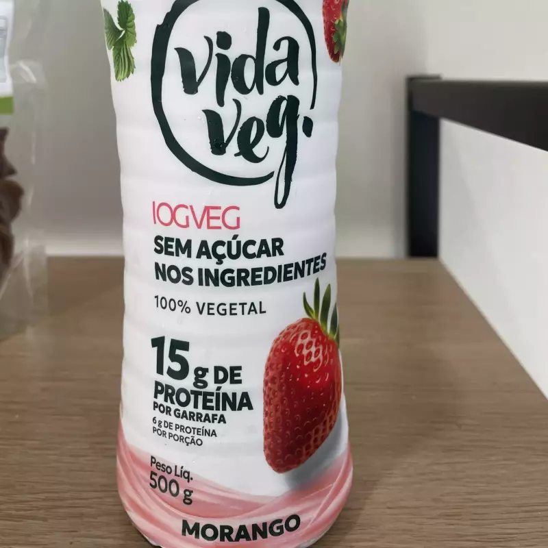 Iog veg Proteico sem açúcar morango