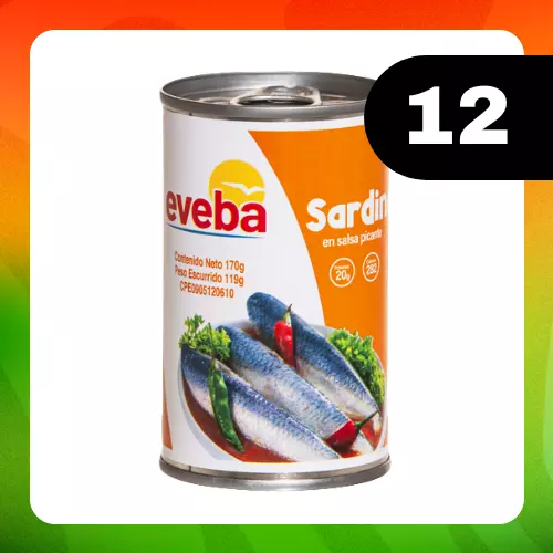 Medio Bulto Eveba Sardina Pican 170g