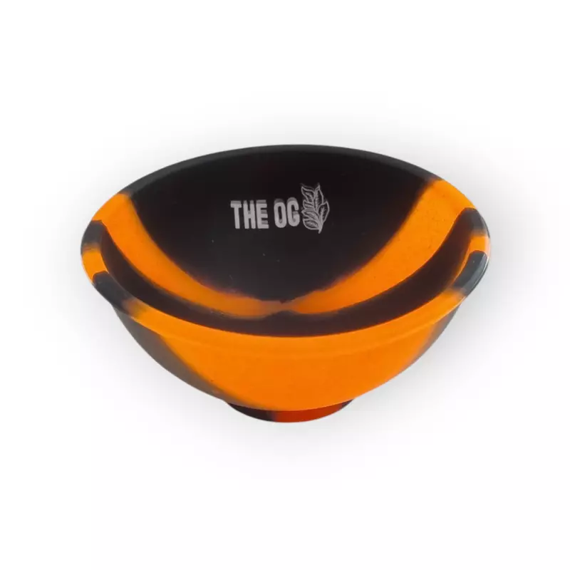 Cuia Silicone THE OG Preto e Laranja