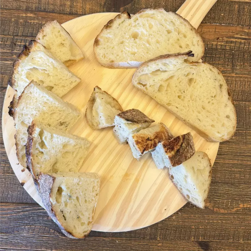 Pão italiano fatiado