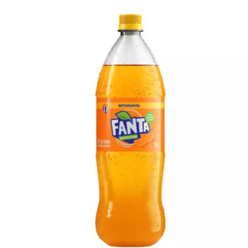 Fanta laranja retornável 2 litros .