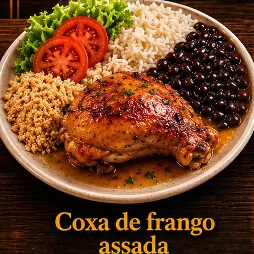 Coxa de frango assada