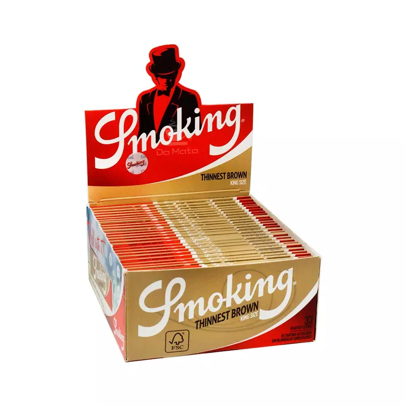 SMOKING KING SIZE THINNEST BROWN OR
