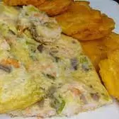Tortilla de huevo de camarón