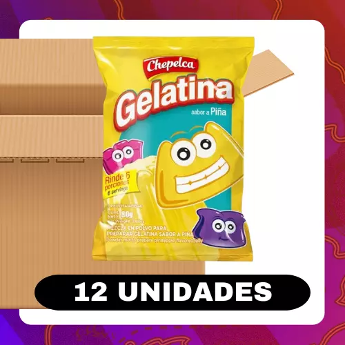 Display Chepelca Gelatina Piña 80g