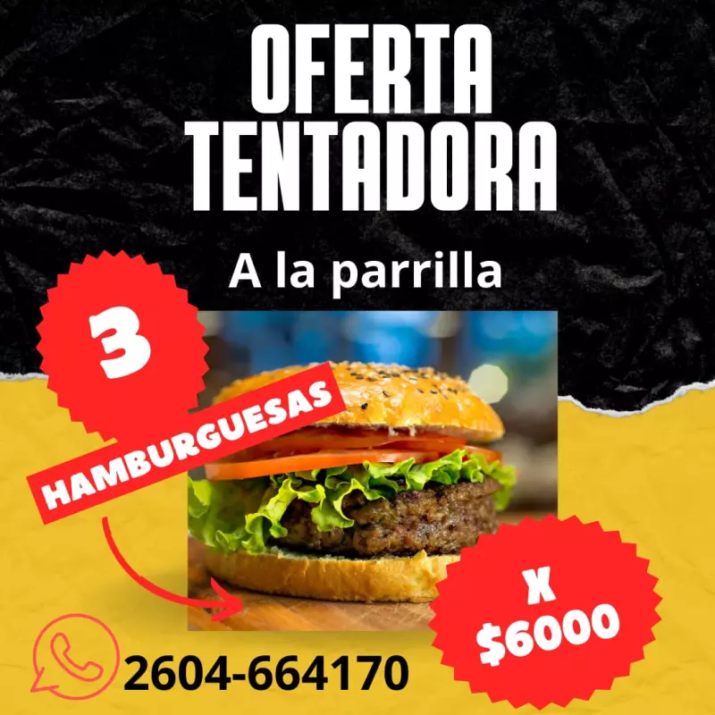 3 Hamburguesas a la parrilla