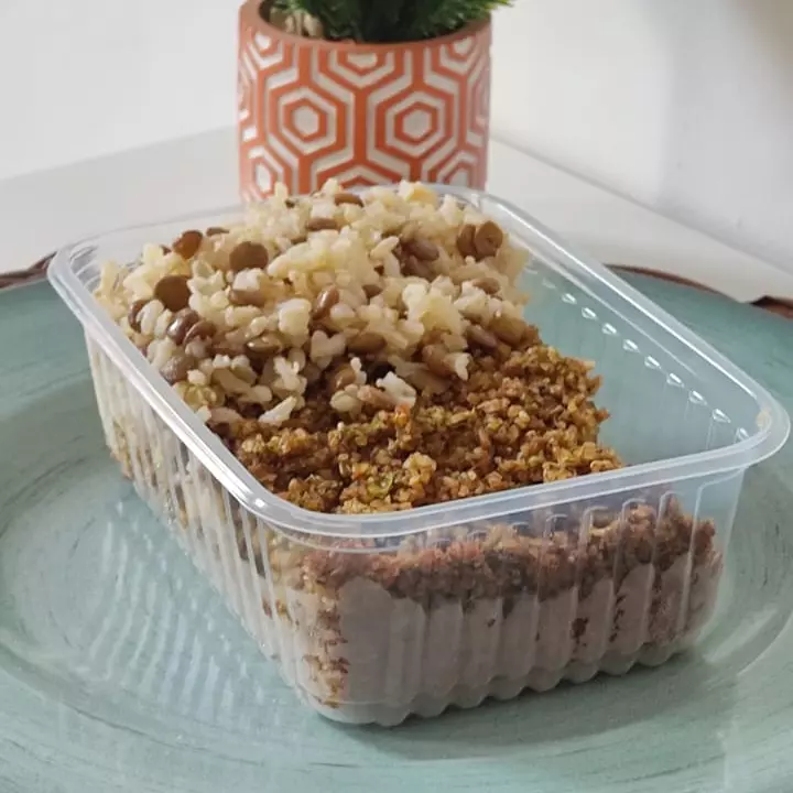 Kibe de carne com arroz com lentilha(copy)