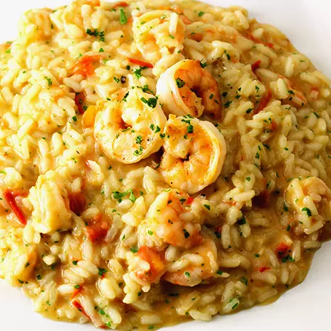 Risoto de camarão rosa p 2 pessoas