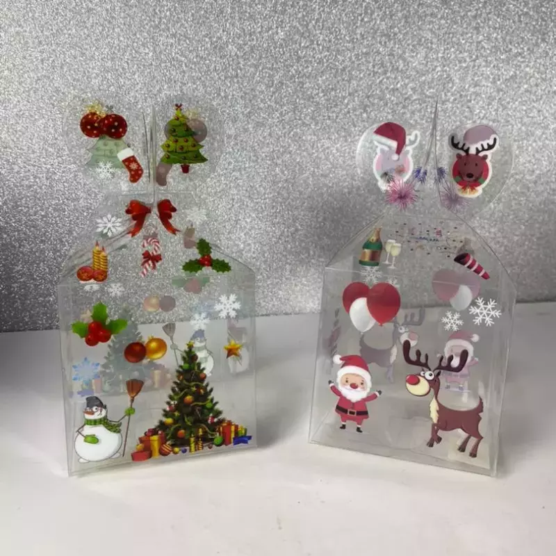 Caja de acetato navideñas