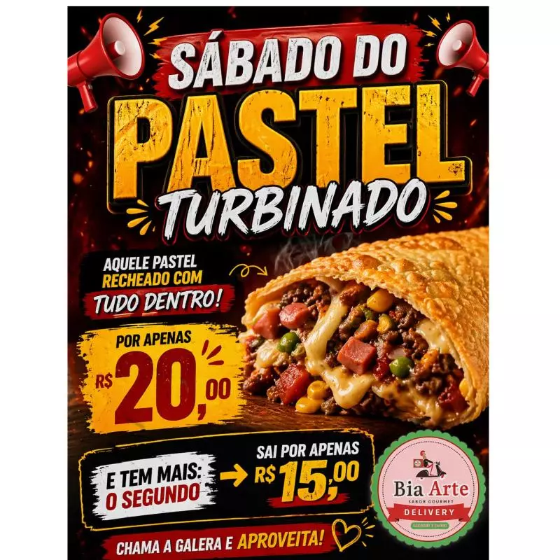 Sábado do pastel com tudo dentro