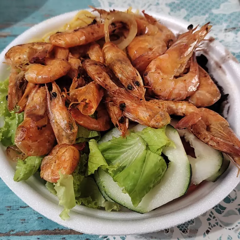 Camarão Frito Alho e Óleo