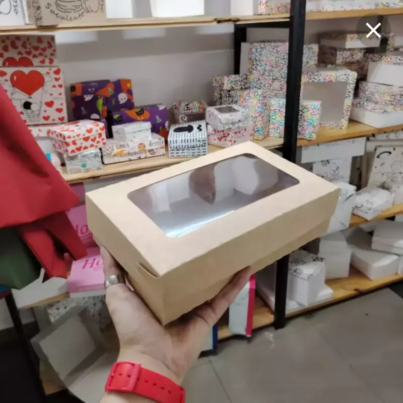 Cajas Kraft Con Acetato (Al Detal)