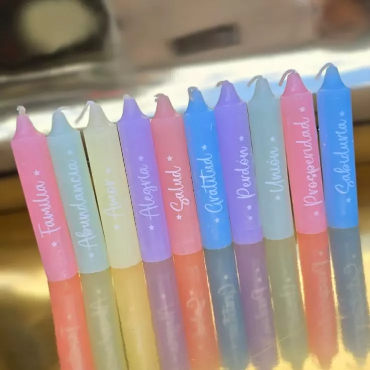 Velas baby pastel pte x10 deseo blanco