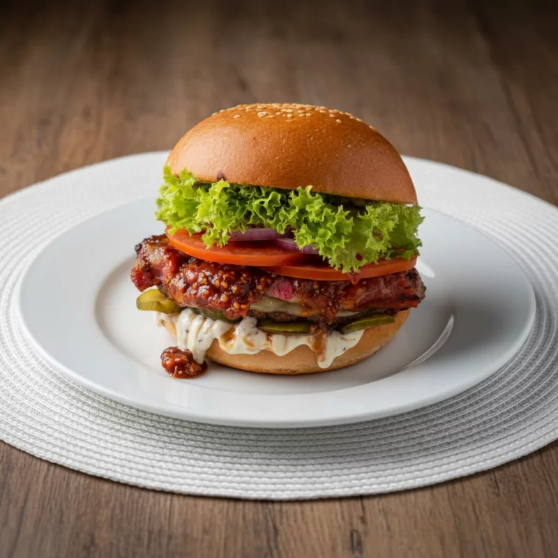 Chistorra Burger Pollo + Papas