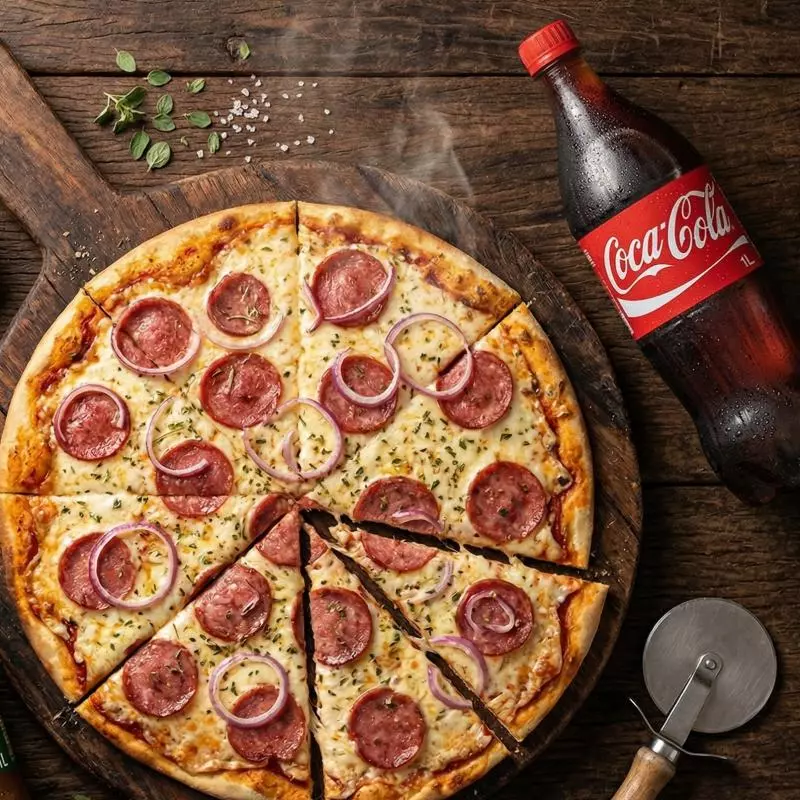 Pizza Calabresa + Coca 1 litro