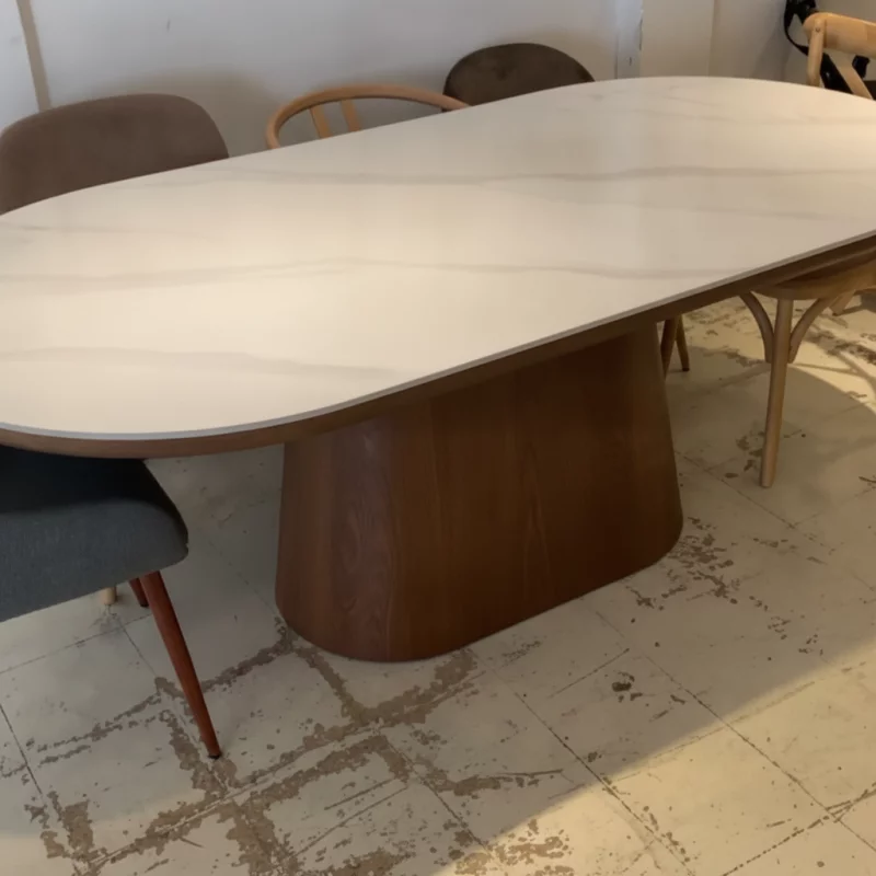 Mesa Mármol sintética base lustrada