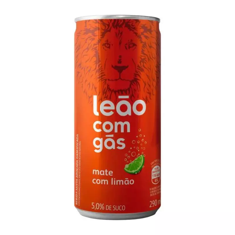Matte Leão Gelado com gás e limão
