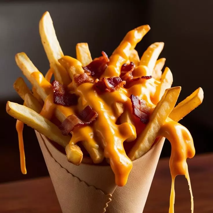 Batata frita com bacon