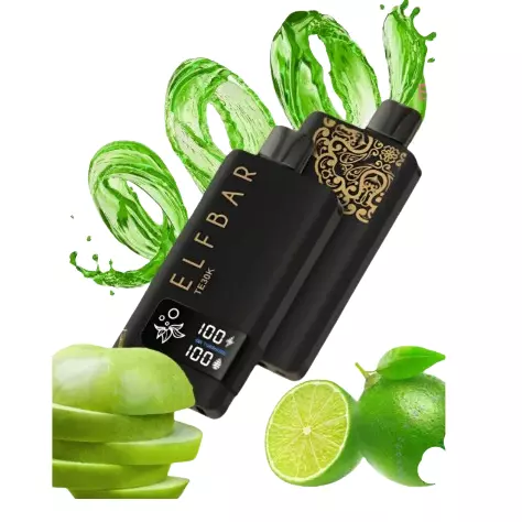 Elfbar TE 30K Black Green Apple Lem.