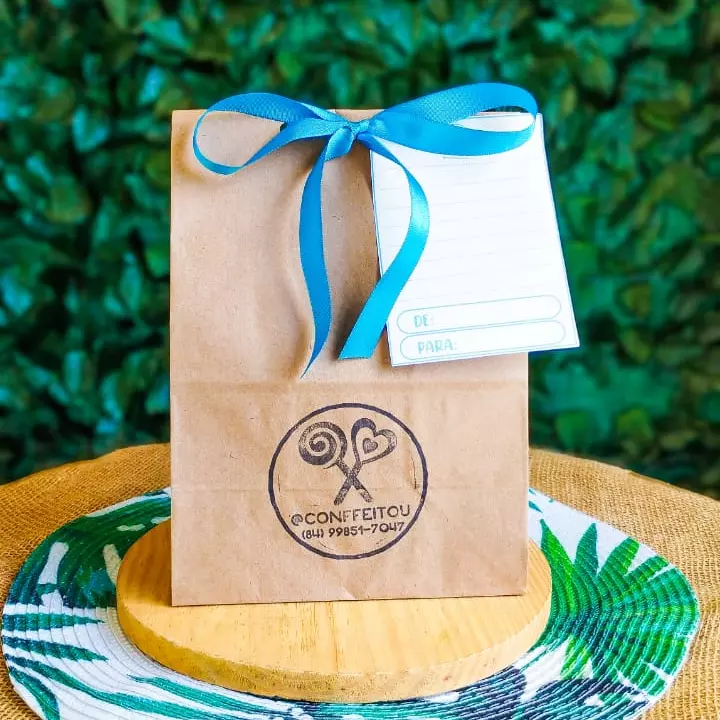 Embalagem com Laço e Cartão