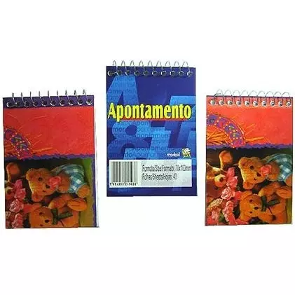 244 Caderneta 1/16 p/ bolso c/ 40 un