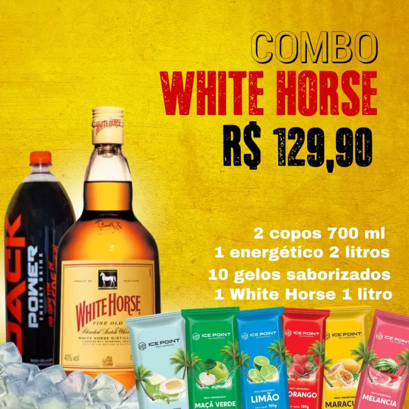 Combo - Whisky Cavalo Branco 1L