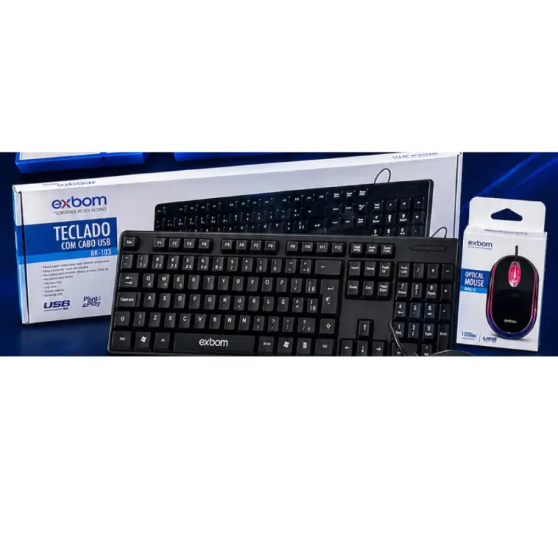 COMBO TECLADO BK-103 + MOUSE MS-9