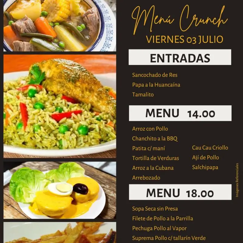 Menú 14.00 soles