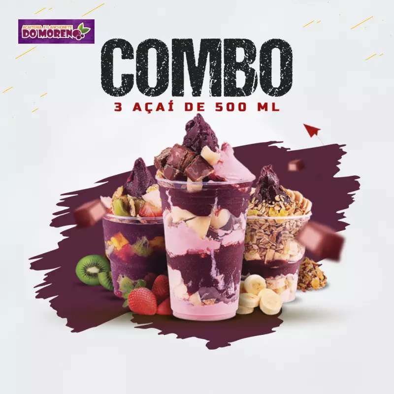 3 Açaí 500 ml