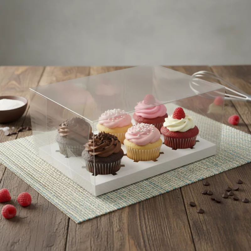 0970 CAJA  DE ACETATO CUPCAKE